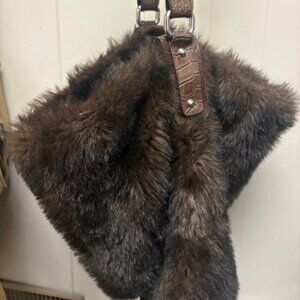 *Faux Fur* Bath & Body Works Over-the-Shoulder Bag
